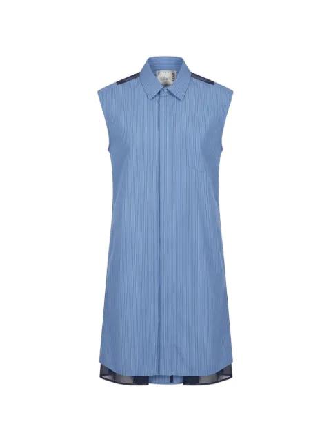 pleated striped dress by SACAI