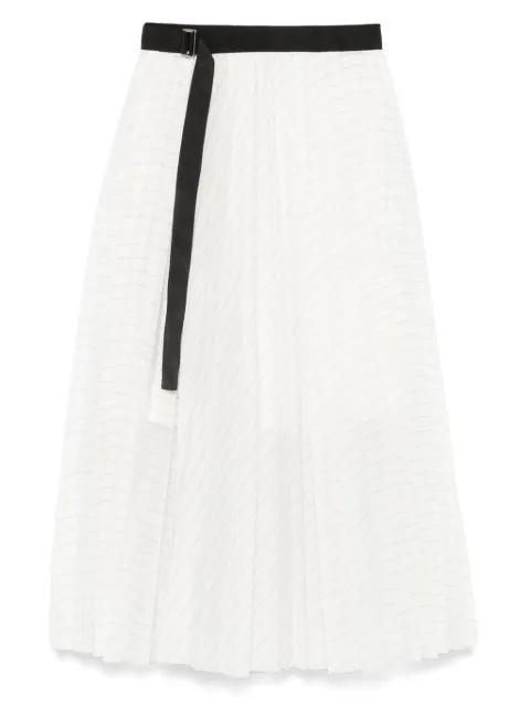 plissé midi skirt by SACAI
