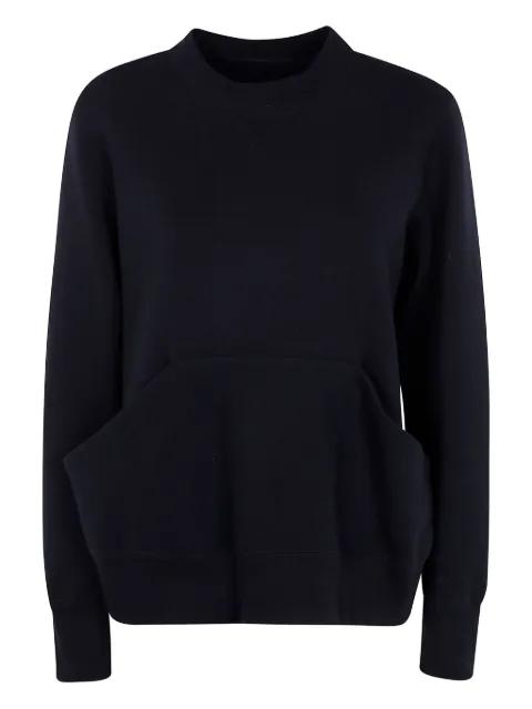 pocket-detail crew-neck sweater by SACAI