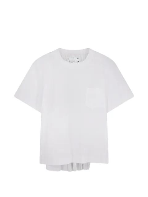 pocket pleated T-shirt by SACAI