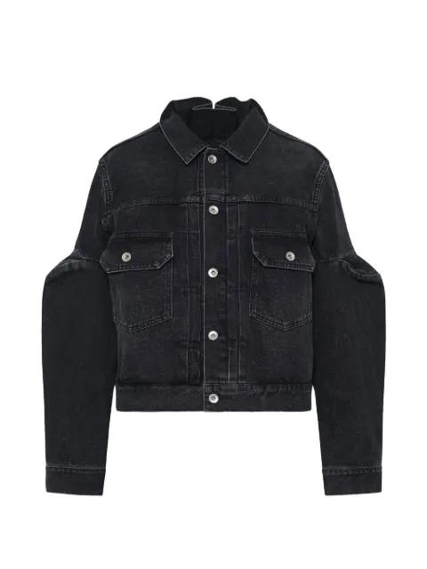 puff-sleeve denim jacket by SACAI