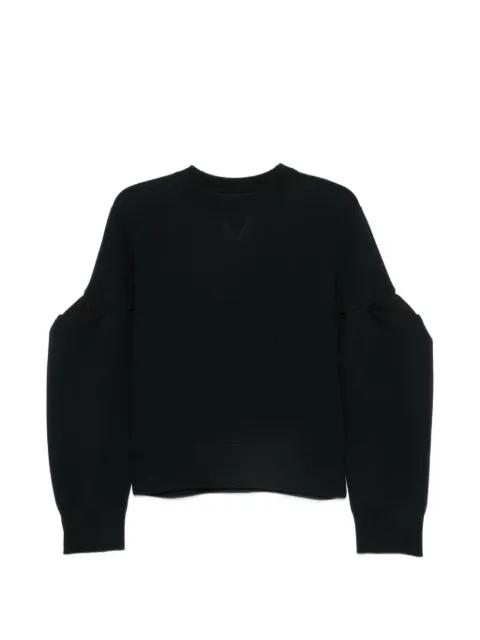 puff-sleeve sweater by SACAI
