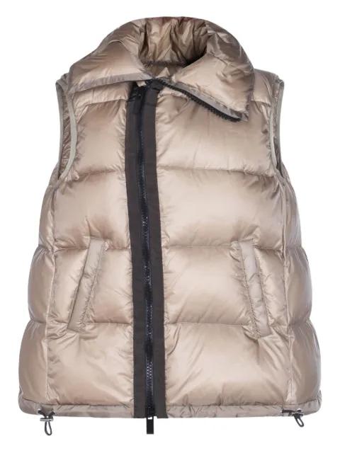 quilted zip-front gilet by SACAI