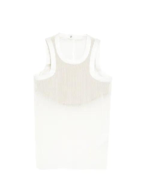 ribbed see-through top by SACAI