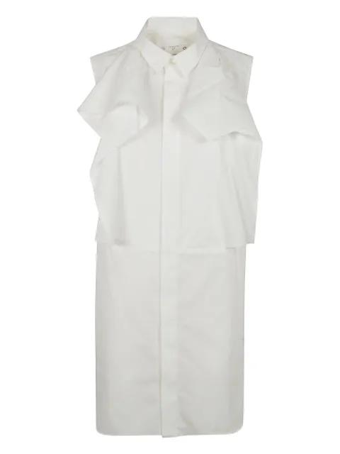 ruffle-detail shirt dress by SACAI