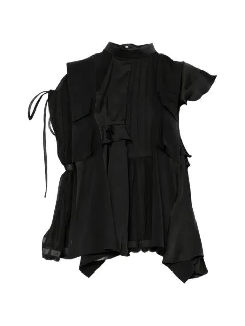 ruffled asymmetric-hem top by SACAI