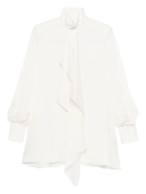ruffled high-neck blouse by SACAI