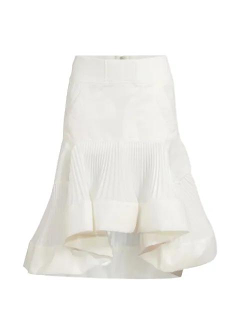 ruffled pleated A-line skirt by SACAI