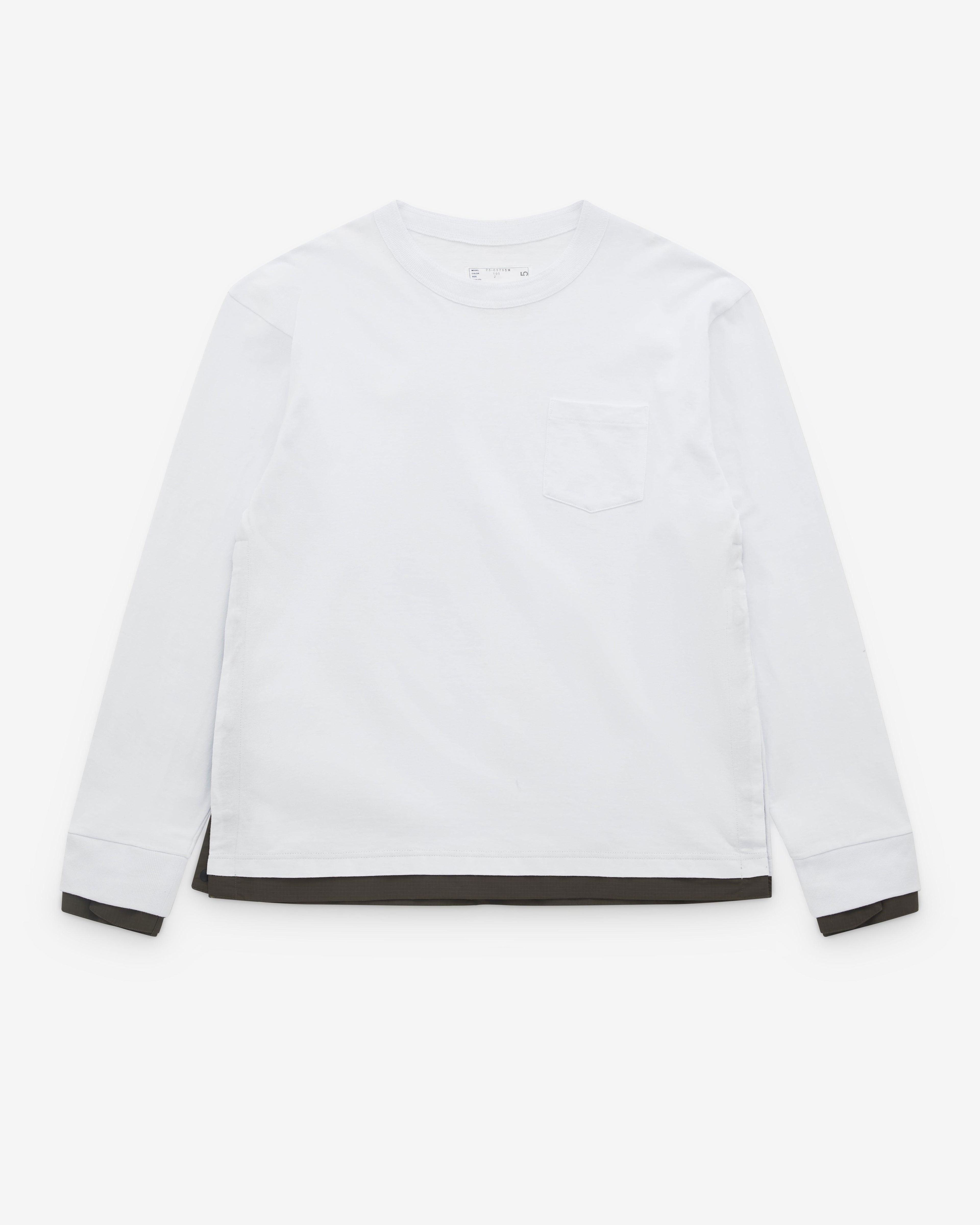 sacai - Men’s Long Sleeve T-Shirt - (White) by SACAI