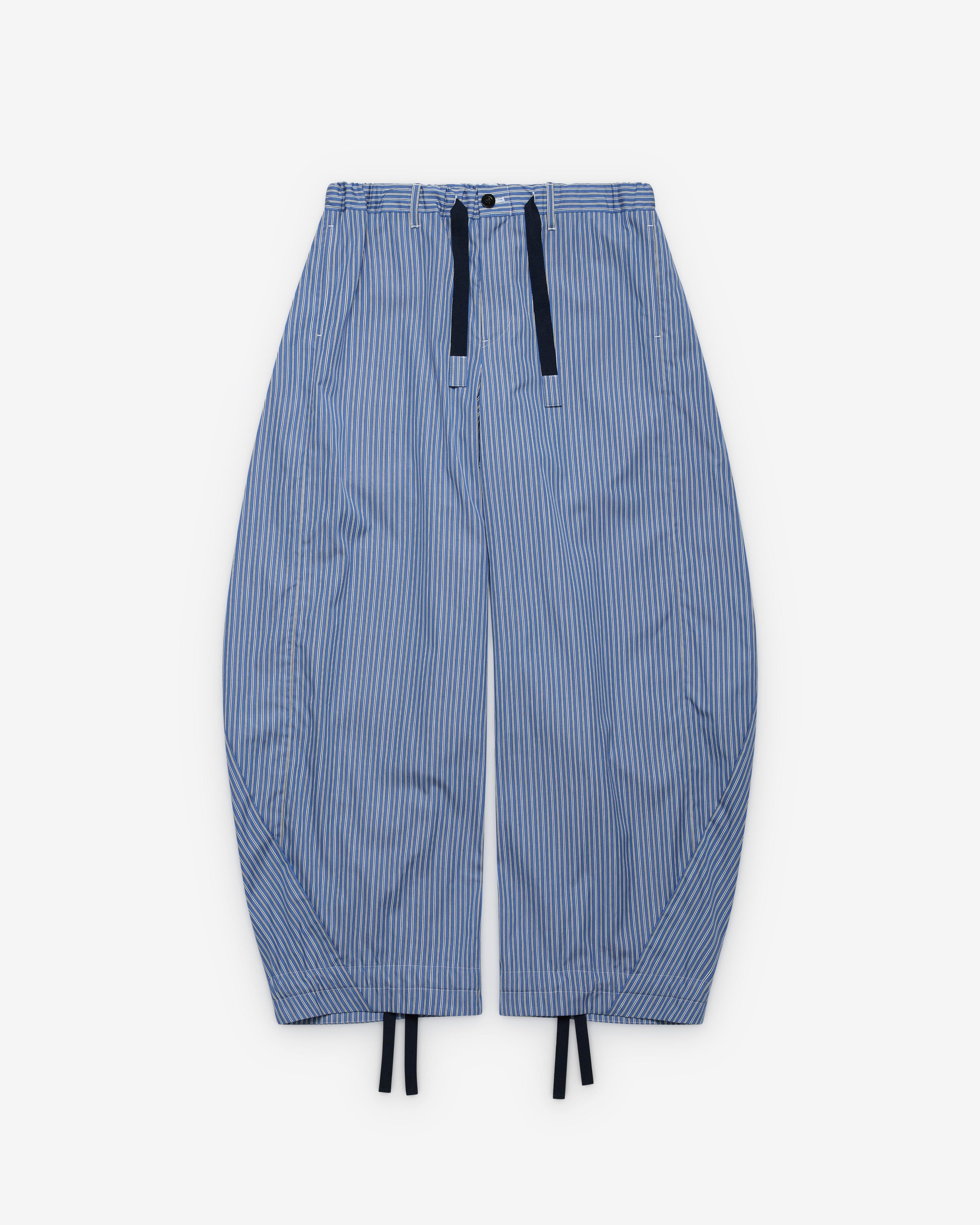 sacai - Men's Poplin Pants - (Blue/White) by SACAI