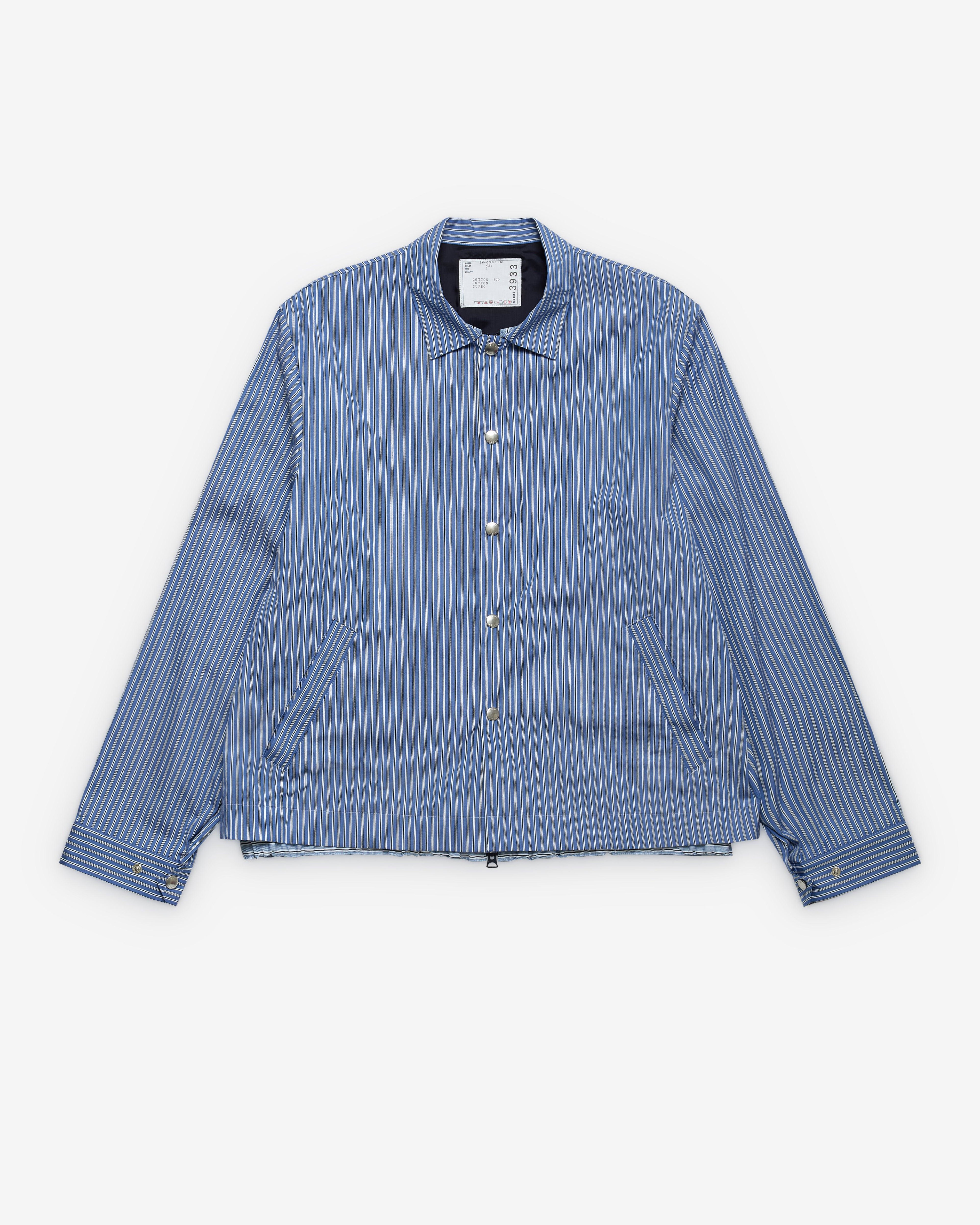 sacai - Men's Striped Blouson - (Blue/White) by SACAI