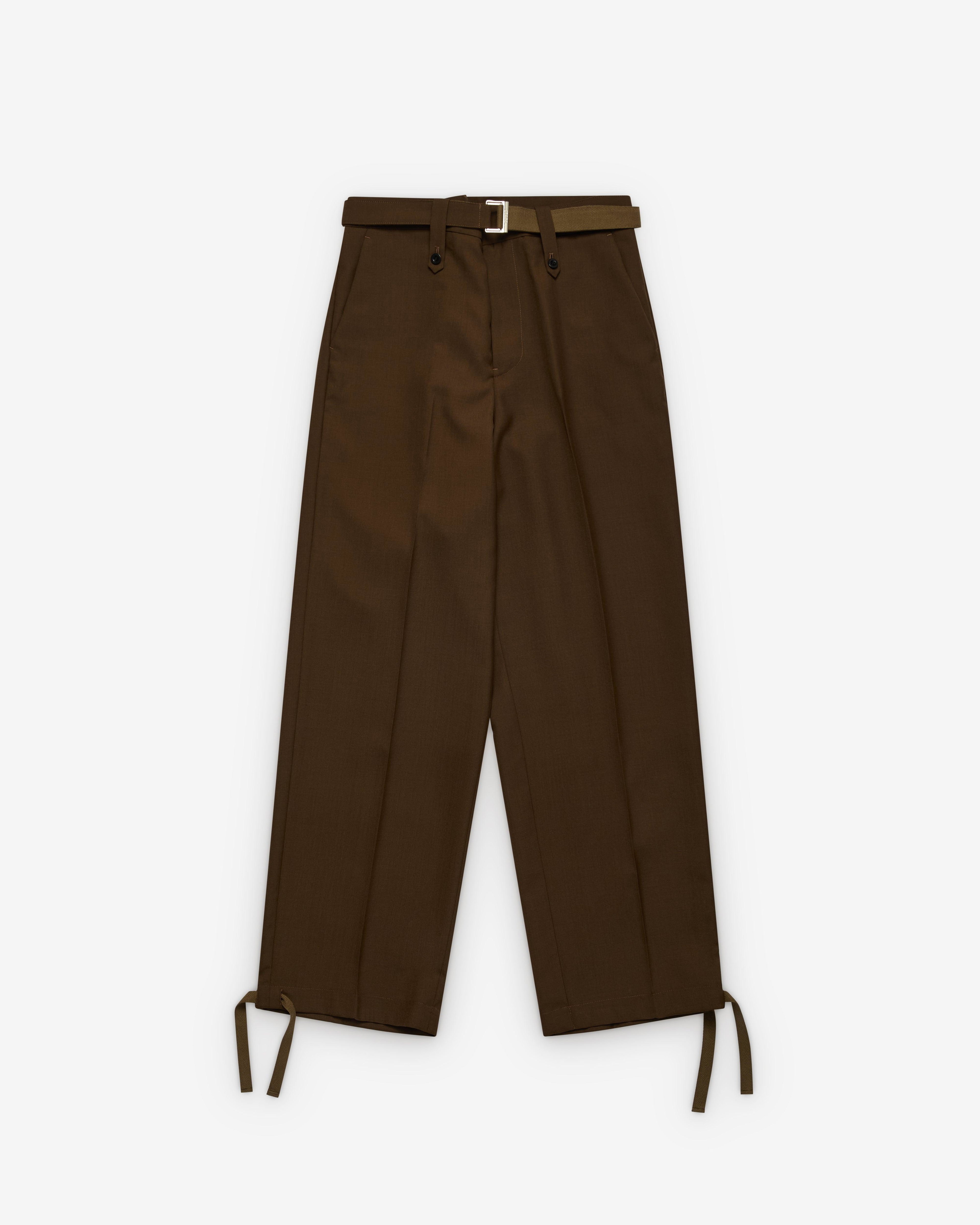 sacai - Men's Suiting Pants - (Brown) by SACAI