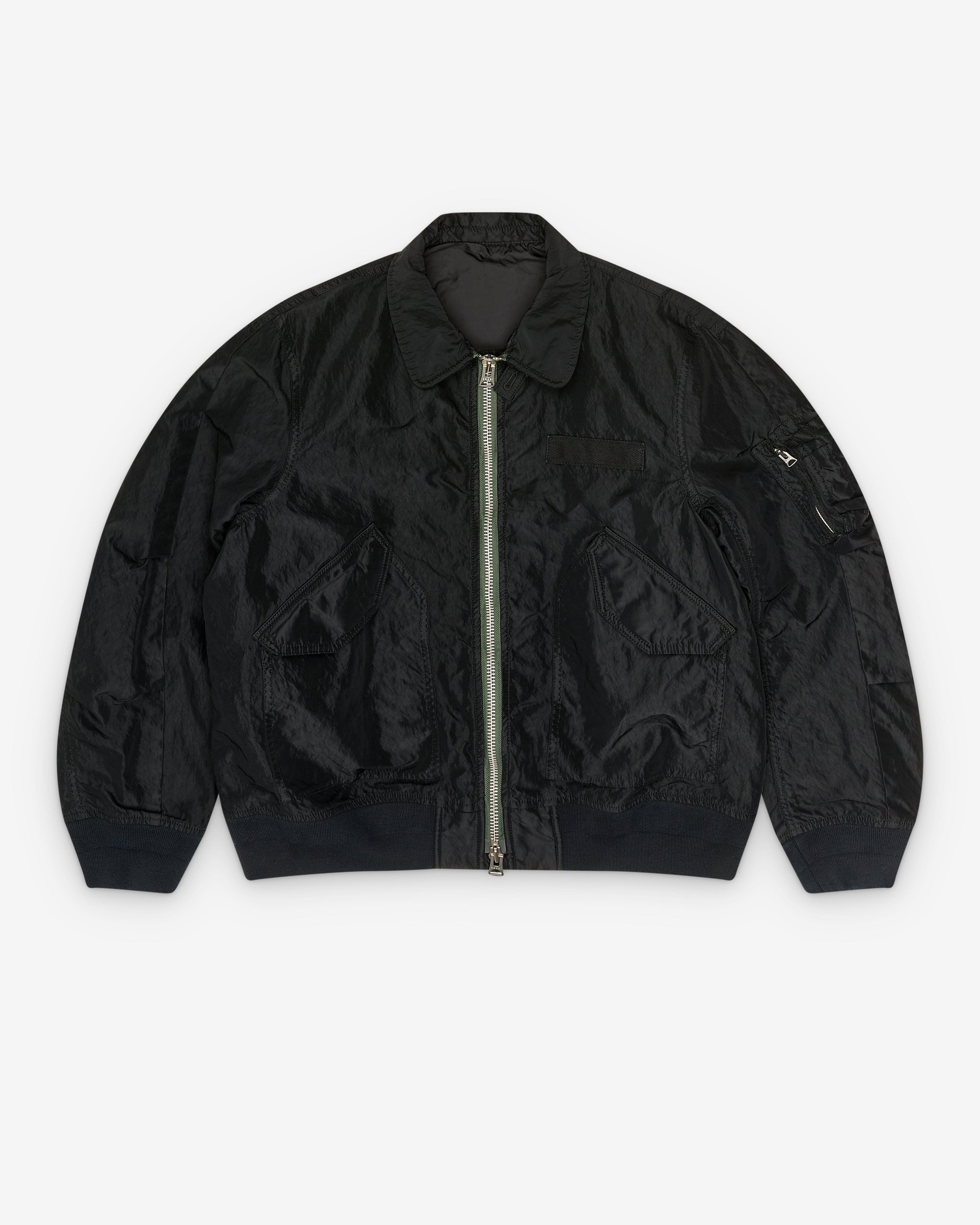 sacai - Men's Treated Nylon Twill Blouson - (Black) by SACAI