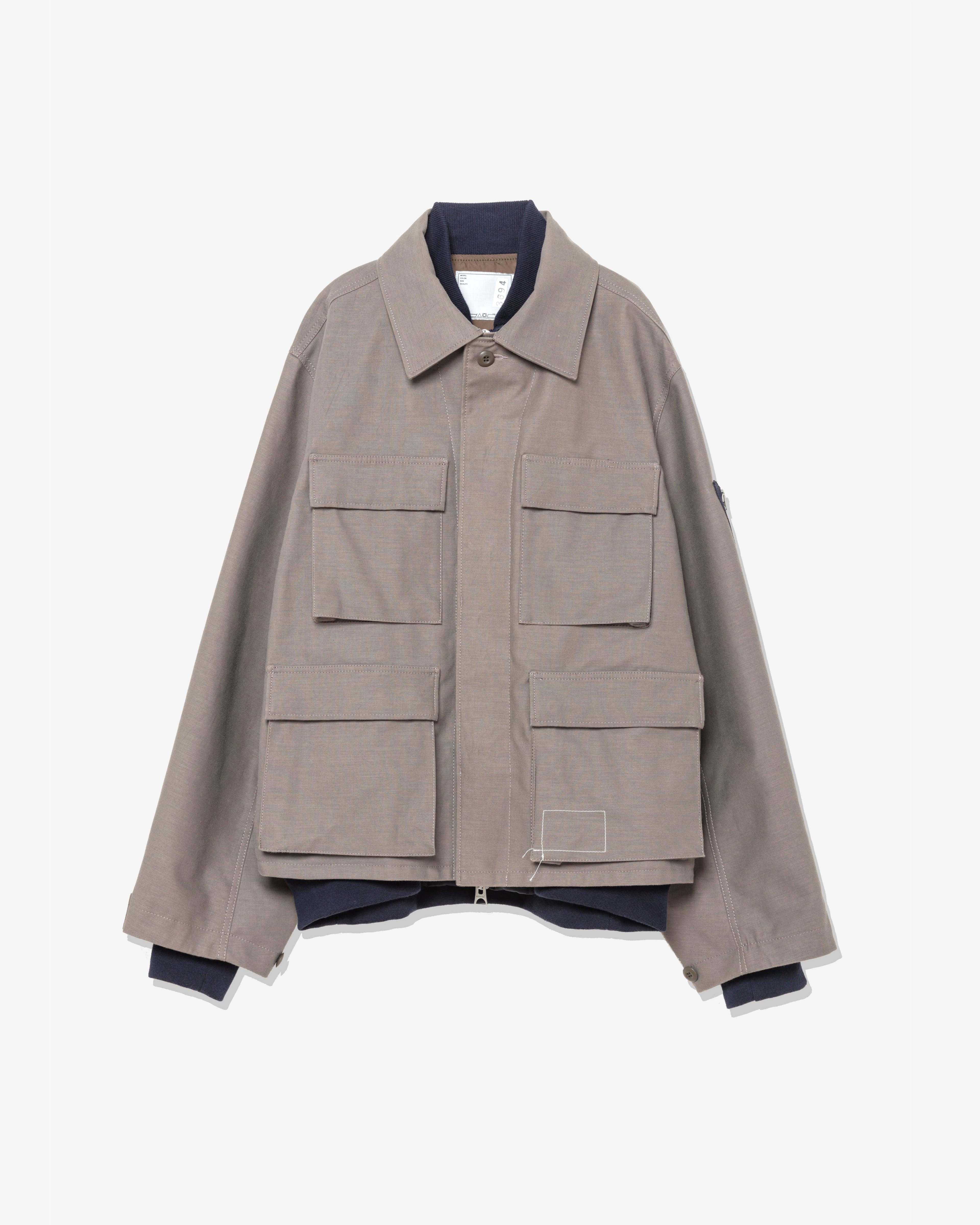sacai - Men's WTAPS Collared Jacket - (Taupe) by SACAI
