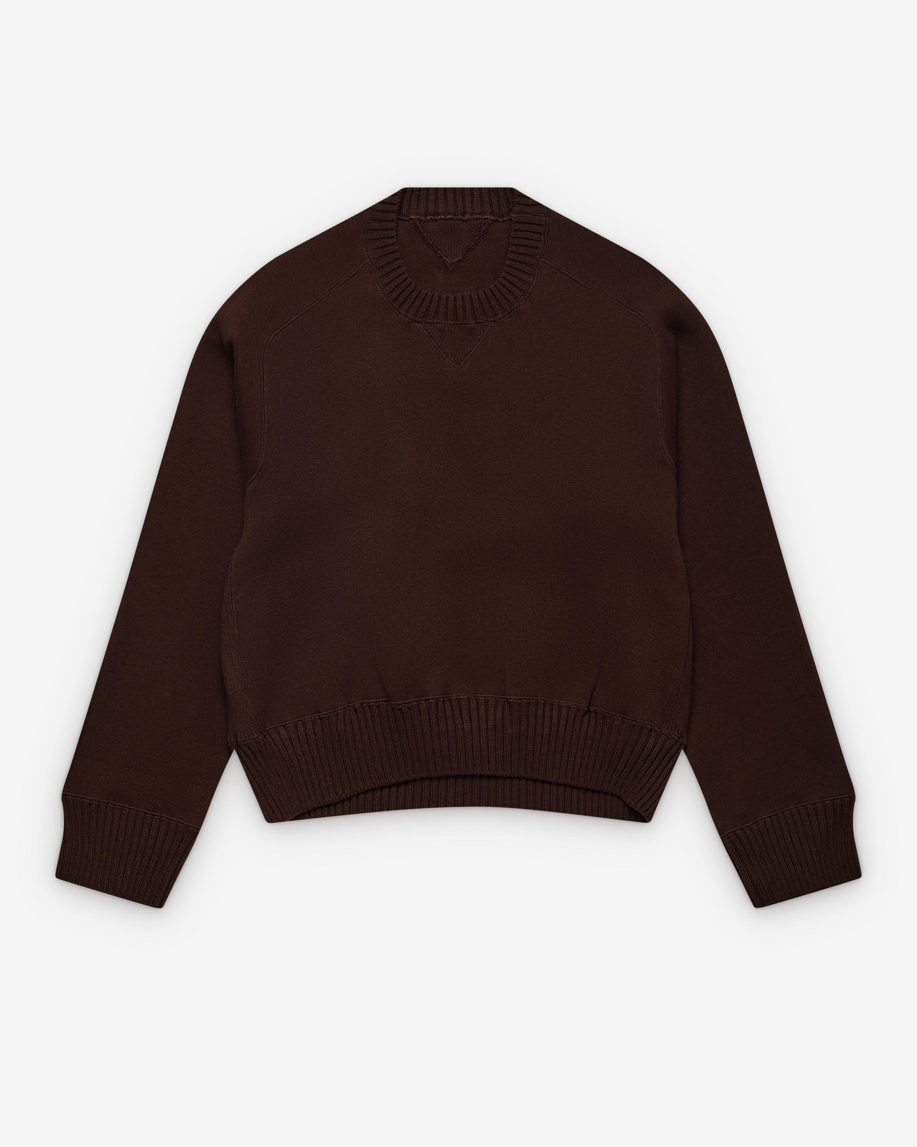 sacai - Women's Cotton Cashmere Knit Pullover - (Brown) by SACAI