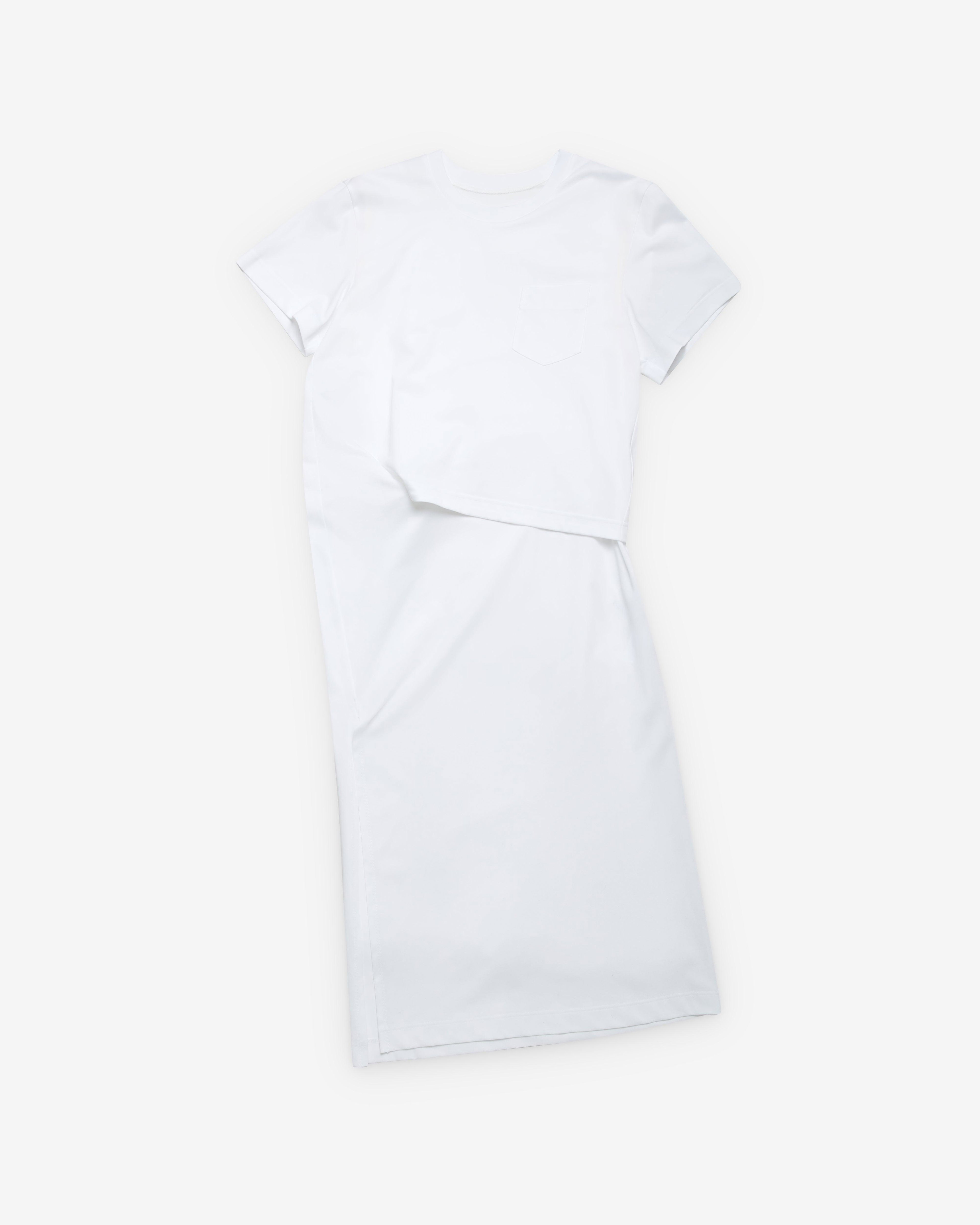 sacai - Women's Cotton Jersey Dress - (White) by SACAI