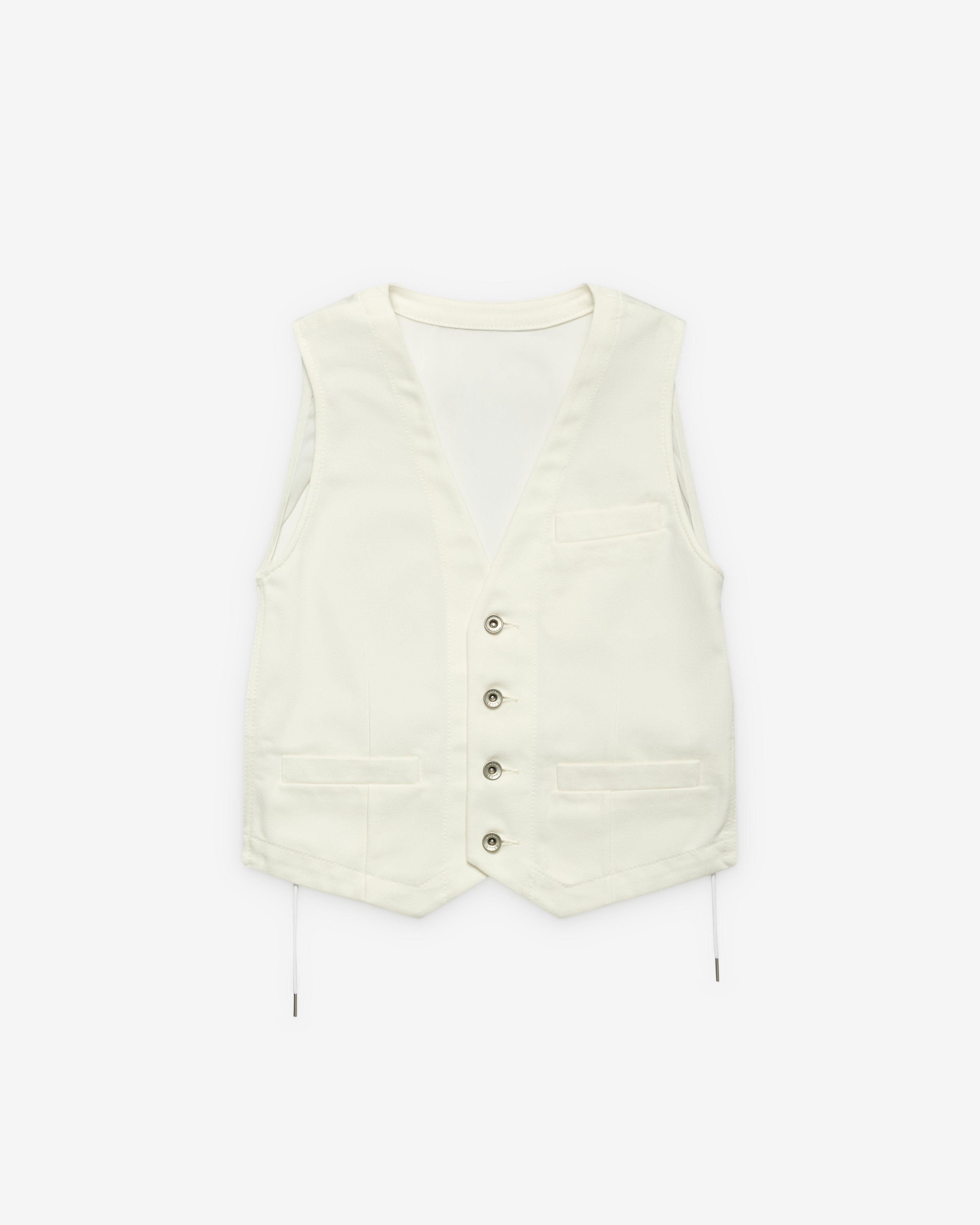 sacai - Women's Denim Vest - (Off White) by SACAI