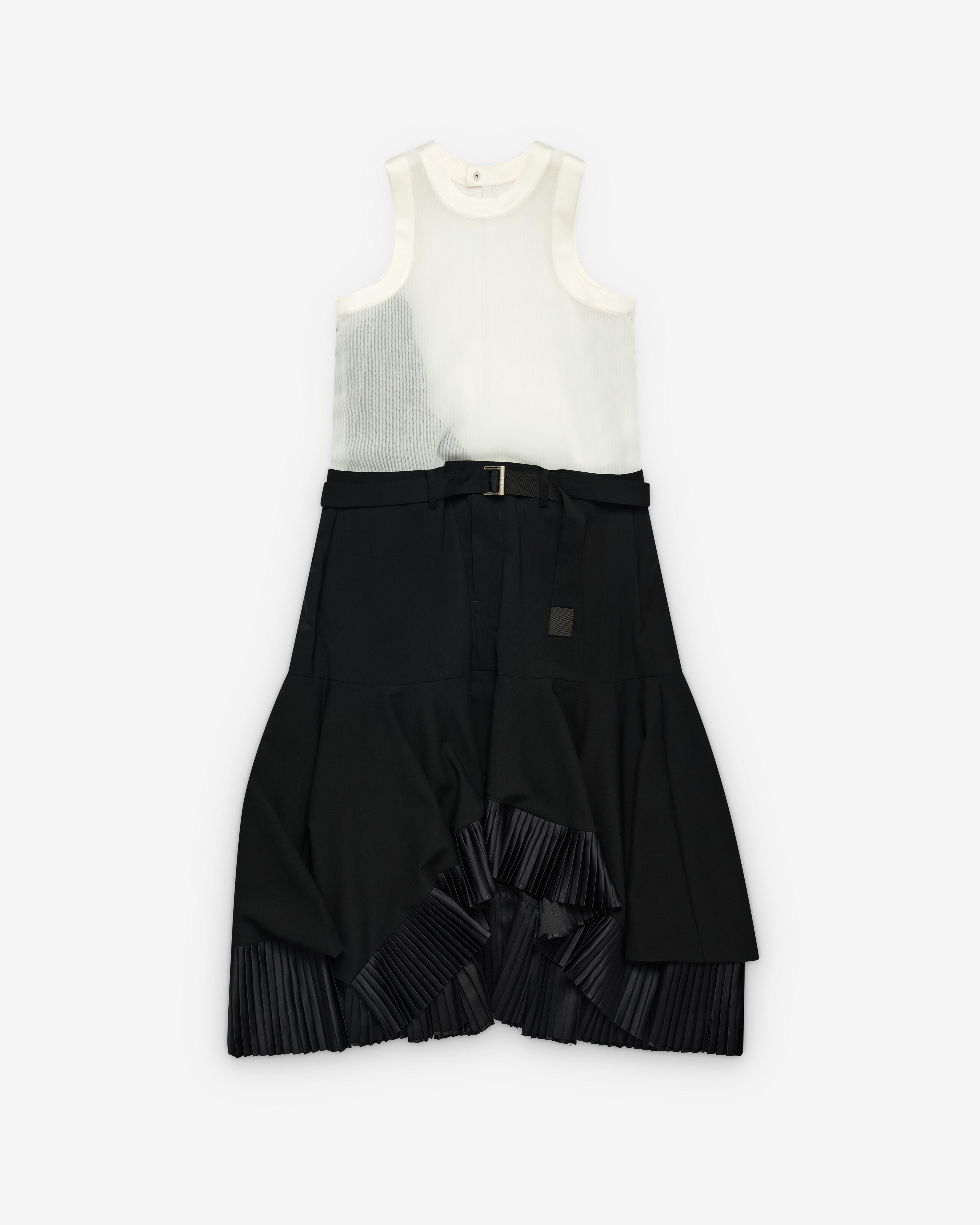 sacai - Women's Sleeveless Dress - (Ivory/Black) by SACAI