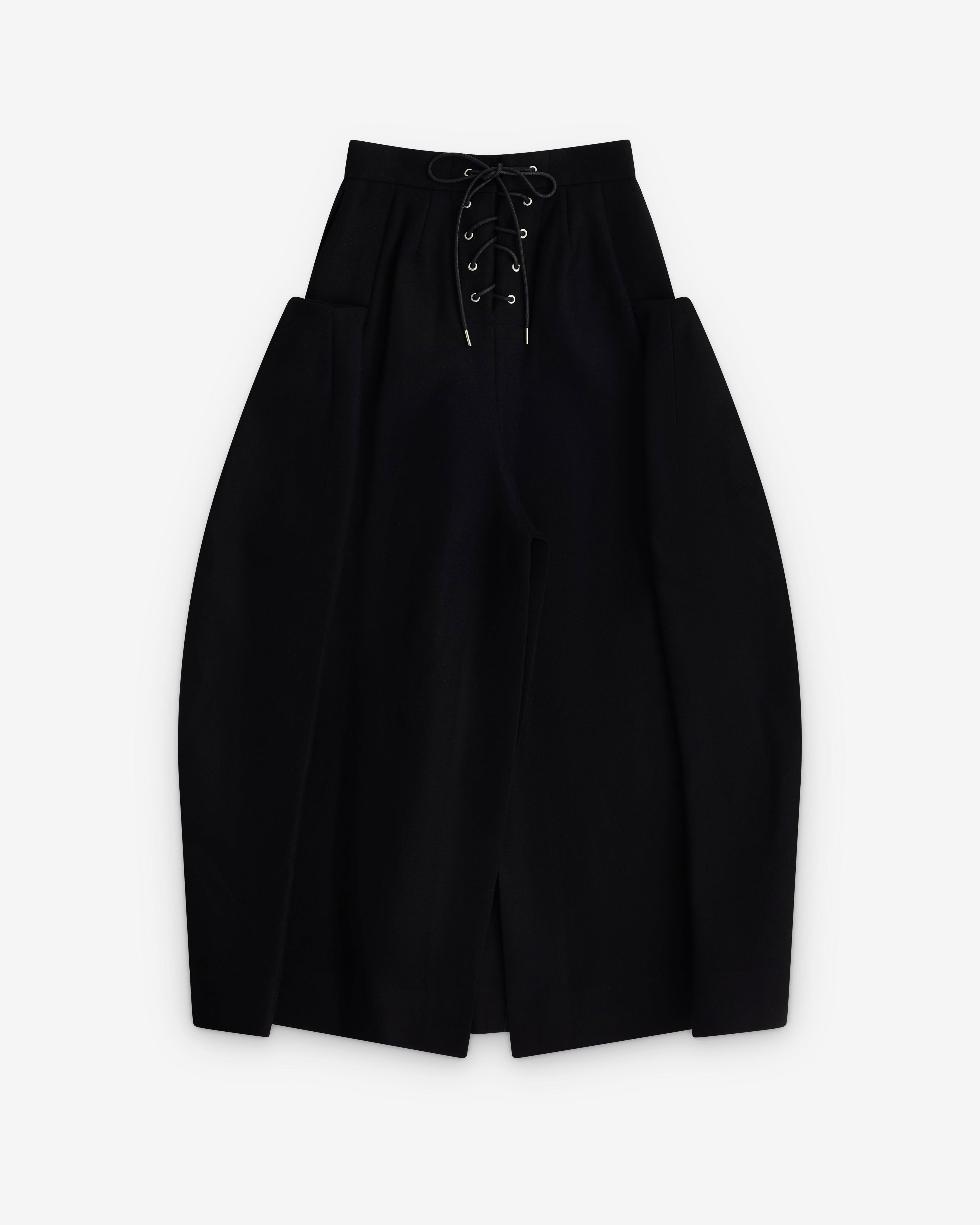sacai - Women's Voluminous Wool Skirt - (Black) by SACAI