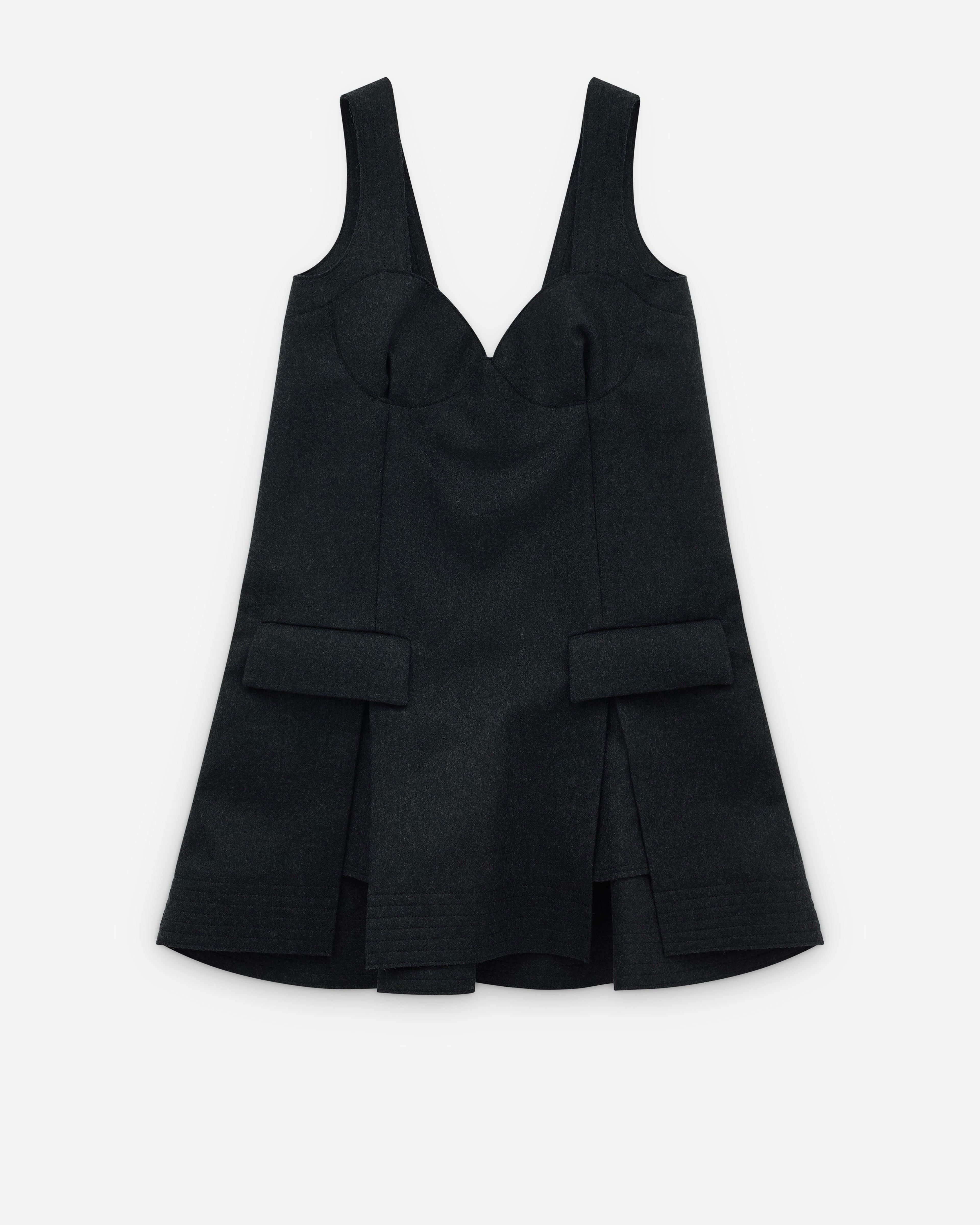 sacai - Women's Wool Mini Dress - (Charcoal) by SACAI