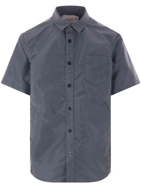 short-sleeved twill shirt by SACAI