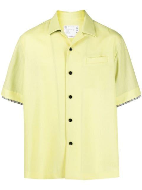 shortsleeved oversized shirt by SACAI