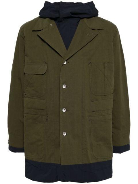 single-breasted coat by SACAI