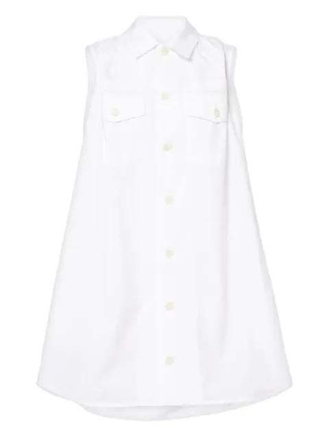sleeveless pocket mini dress by SACAI