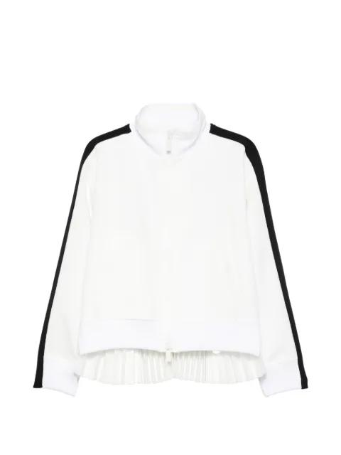 stripe pleated jacket by SACAI