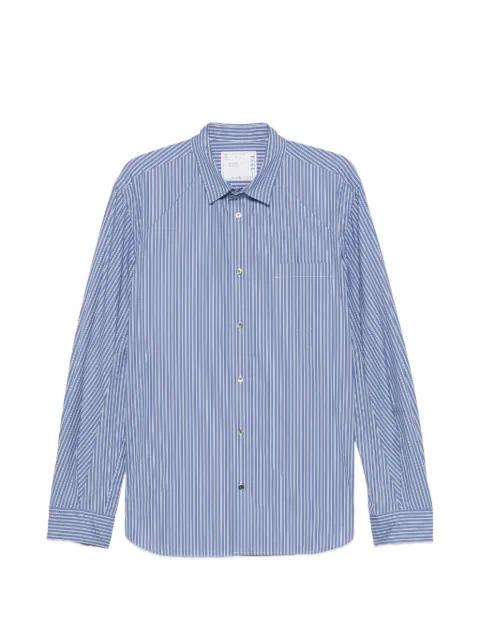 stripe-print poplin shirt by SACAI