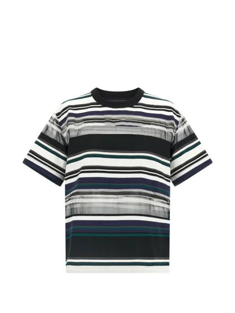 striped T-shirt by SACAI