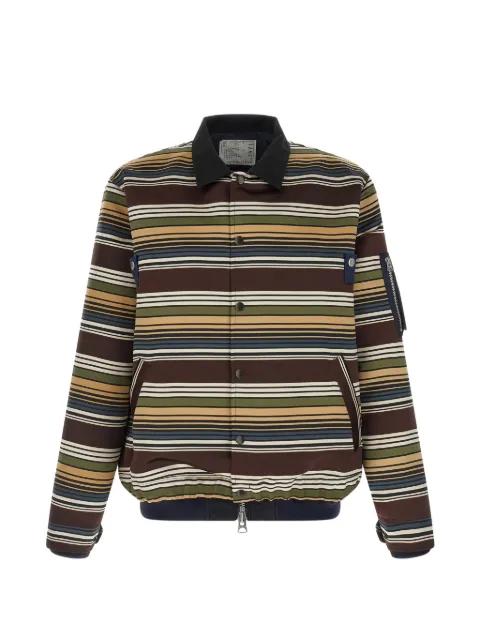 striped bomber jacket by SACAI
