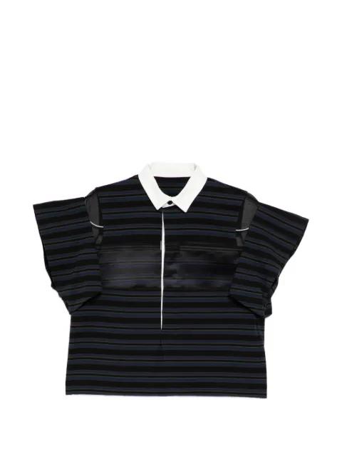 striped collar top by SACAI