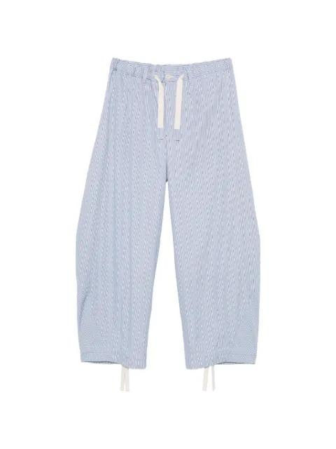 striped drawstring-waist trousers by SACAI