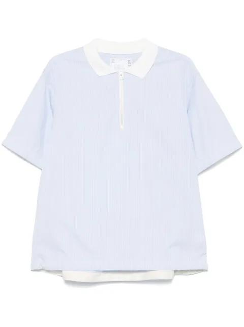 striped polo shirt by SACAI