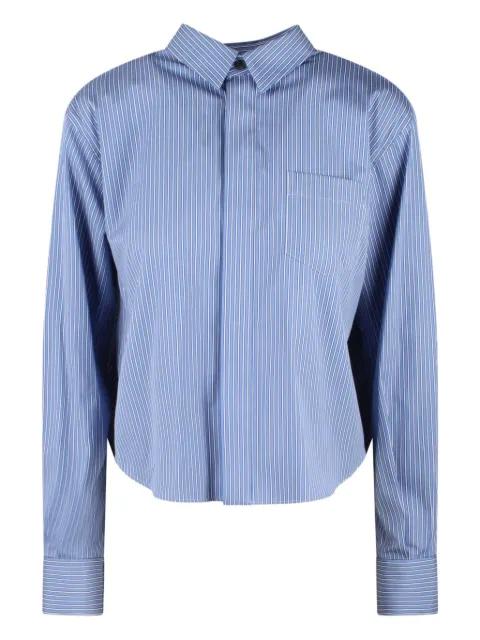 striped poplin shirt by SACAI