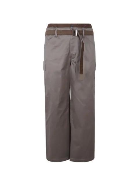 twill cargo trousers by SACAI