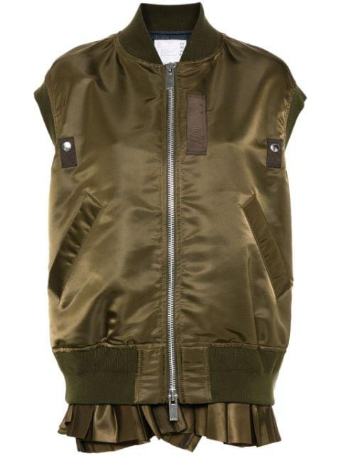 twill gilet by SACAI