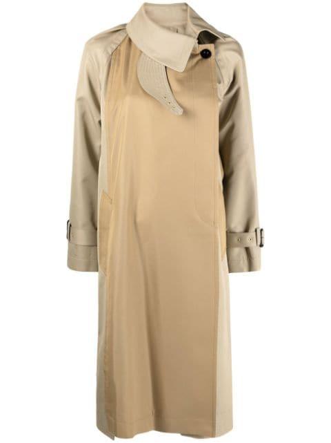 two-tone buttoned coat by SACAI