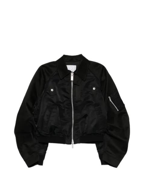 two-way zip bomber jacket by SACAI