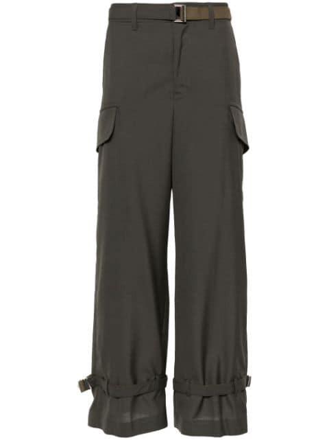 wide-leg cargo trousers by SACAI