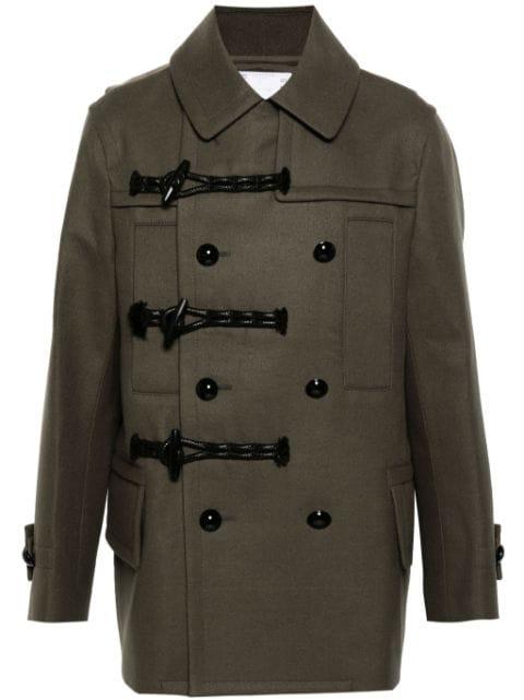 wool duffle coat by SACAI