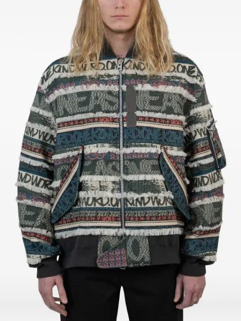 x Eric Haze jacquard-pattern bomber jacket by SACAI