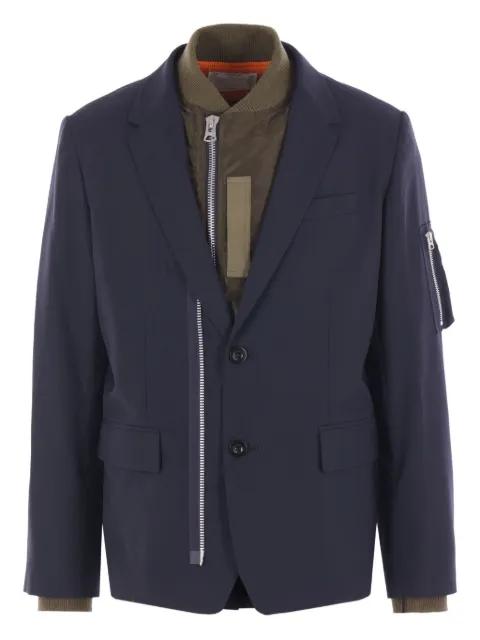 zip-detail button jacket by SACAI
