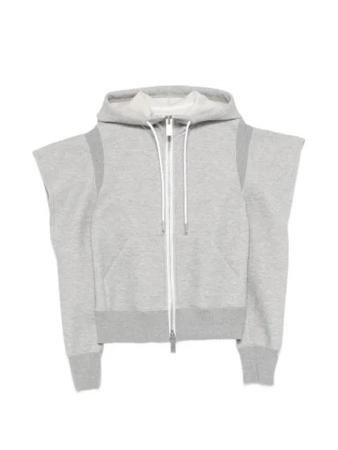 zip-fastening hoodie by SACAI