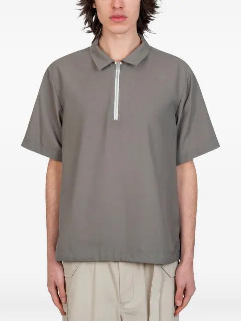 zip-front polo shirt by SACAI
