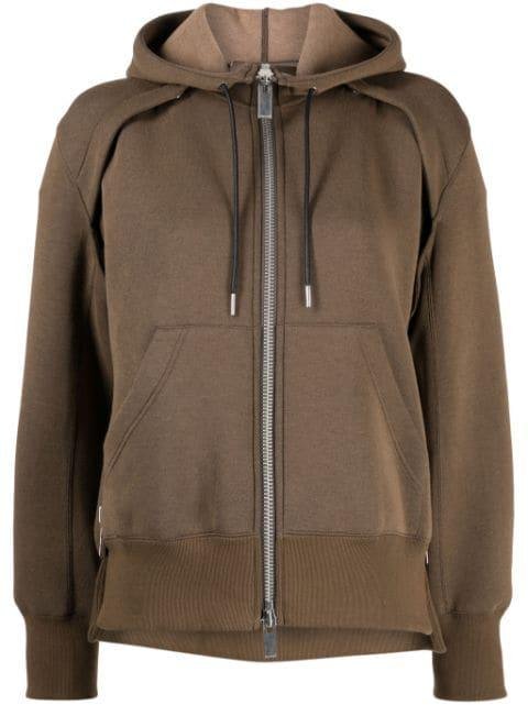 zip-up hoodied jacket by SACAI