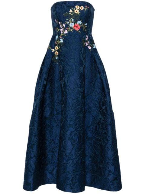 Belle floral-embroidered maxi dress by SACHIN&BABI