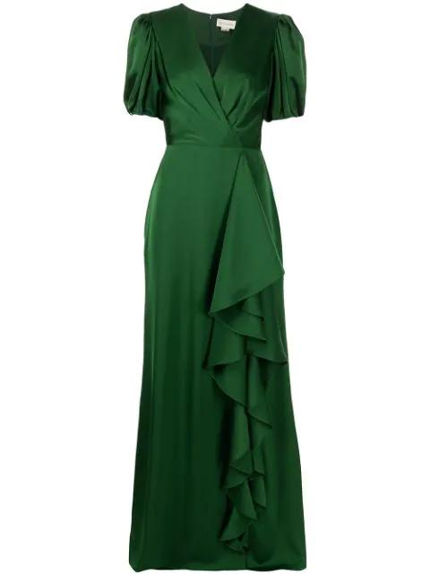 Mila ruffle-drape gown by SACHIN&BABI