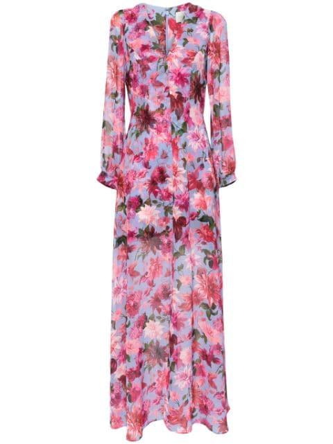 Penny floral-print gown by SACHIN&BABI